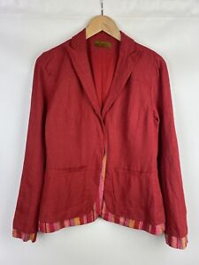 Kenzo Jungle vintage ladies linen blazer jacket size ~ 38