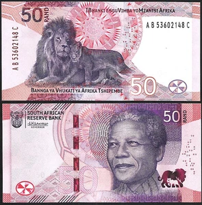 SOUTH AFRICA 50 RAND 2023 UNC AB-C,NELSON MANDELA(NELSON ROLIHLAHLA MANDELA)Obve - Picture 1 of 1