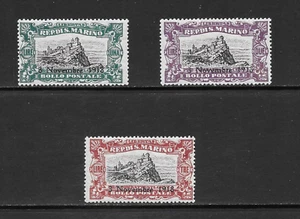 SAN MARINO SCOTT B15 - B17 MINT HINGED SET - 1918 SEMI-POSTAL ISSUE - Picture 1 of 2