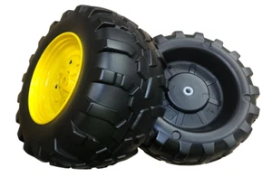 John Deere Peg Perego Gator HPX Front Wheel Set 2 Tires Left Right Fits Pre-2010 - Picture 1 of 3
