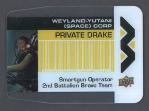 2018 Upper Deck Aliens Movie Plexi Business Card Acetate #WY-8 Private Drake - Picture 1 of 2