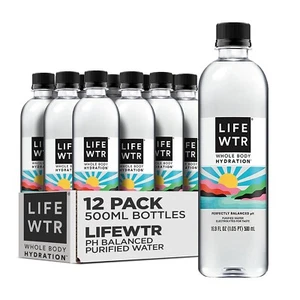 LIFEWTR Premium Purified Water pH Balanced with Electrolytes, 100% (Pack of 12) - Picture 1 of 7