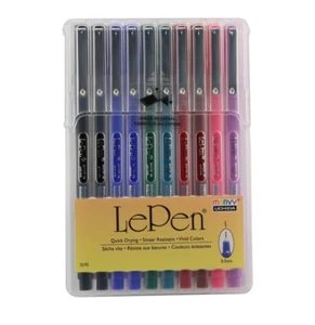 Marvy Uchida 4300-10A Le Pen Fineline Marker Set Assorted Colors 10 Pack - Picture 1 of 5