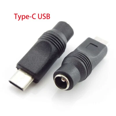 Adattatore di Alimentazione DC Type-C USB Maschio a 5.5x2.1mm Femmina Jack per PC Portatile Telefono - Immagine 1 di 4