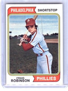 1974 TOPPS CRAIG ROBINSON ROOKIE . PHILADELPHIA PHILLIES #23 NM 0903