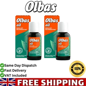 2x Olbas Oil Inhalant Decongestant for Congestion and Catarrh - 30ml Each - Picture 1 of 6