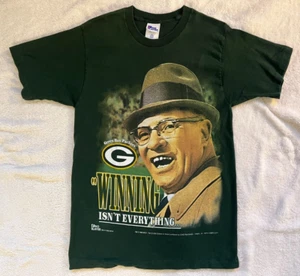 Vintage Packers Shirt M 1997 Vince Lombardi Green Bay NFL Pro Player T-shirt - Picture 1 of 7
