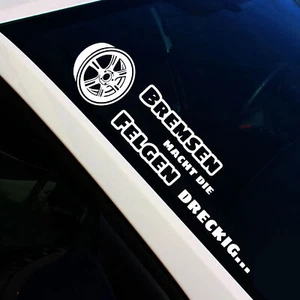 Adesivo parabrezza freni bianco lucido sticker tuning auto decalcomania FS120 - Foto 1 di 7