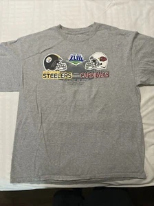 Superbowl XLlll Y2K Steelers Vs Cardinals NFL Team Apparel XL T-Shirt - Picture 1 of 6