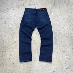 Jeans Emporio Armani Uomo W33L34 Made in Italy Colore Blu 100% COTONE Pantalone Logo - Foto 1 di 12