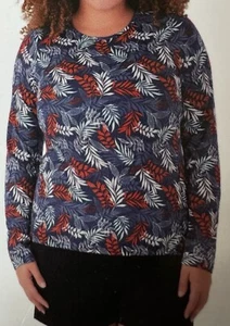 Camiseta Hang Ten Manga Larga Damas Sol UPF 50+ Protección Estampado Azul Talla S 2-4 Nueva con Etiquetas - Imagen 1 de 1