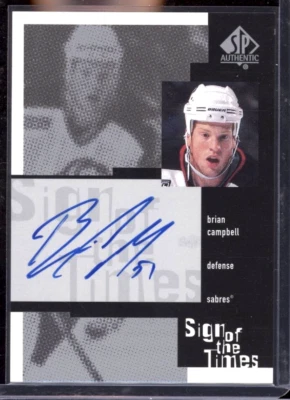 1999-00 SP Authentic Sign of the Times #BC Brian Campbell - Image 1 of 2