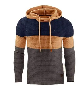 Stylish European American Men's Long Sleeve Jacquard Hoodie Warm Sweatshirt Jack - Picture 1 of 3
