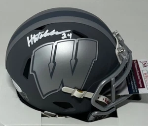 Badgers Safety HUNTER WOHLER Signed Riddell SLATE Speed Mini Helmet AUTO - JSA - Picture 1 of 1