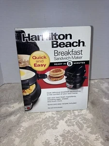 NIB Hamilton Beach Breakfast Sandwich Maker #25477 Black - Picture 1 of 7