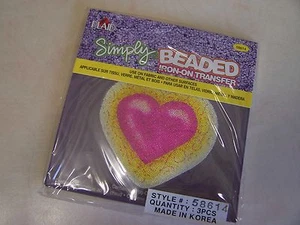 Simply BEADED Herz Bügeltransfers (3er Pack) - Bild 1 von 1