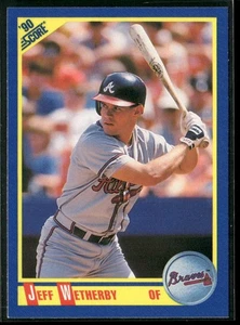 Jeff Wetherby 1990 Score #540 RC Atlanta Braves - Picture 1 of 2