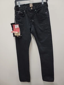 PRPS Raw Japanese Selvedge Denim Jeans Mens 28 Black  - Picture 1 of 14