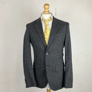 Jack Wills Moon Tweed Blazer Jacket Men's 36R Grey Country Shooting Sport BNWT - Picture 1 of 18