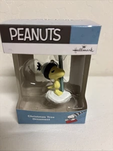 Hallmark WOODSTOCK con esquís azules caja azul adorno de Navidad - Imagen 1 de 9