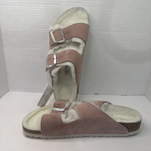 Birkenstock Arizona Lammfell Damen Gr. 11 US 42 EU Rosa Sandalen NEU - Bild 1 von 6