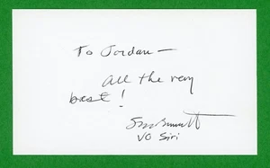 Susan Bennett Stimme von Siri signierte 3x5 Karteikarte E28180 - Bild 1 von 1