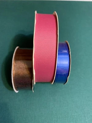 CINTA CROSGRAIN/NUEVA/WRIGHTS/ROSA POLVORIENTO-20 YARDAS/AZUL KING/COBRE-SATINADO Foto 1 de 4