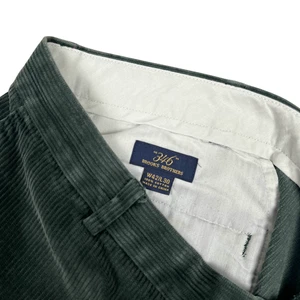 Brooks Brothers 346 Pantalones Para Hombre 40x30 Verde Pana Pantalones Algodón Preppy - Imagen 1 de 16