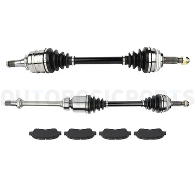Para 1992-2001 Toyota Camry 2.2L 6 peças pastilhas de freio dianteiro de cerâmica e eixo de junta CV - Imagem 1 de 4