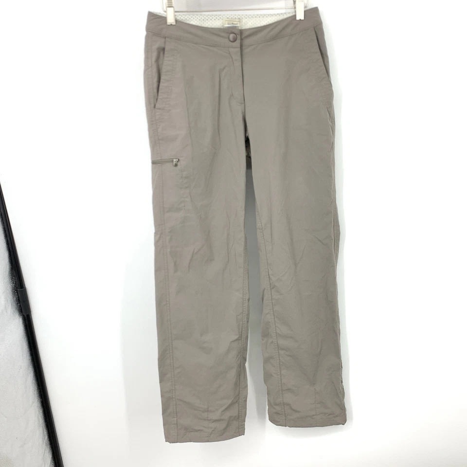 LL Bean Women Size 4 Small Pants Brown Vista Nylon Stretch Hike Quick Dry Adjust - Image 1 of 4