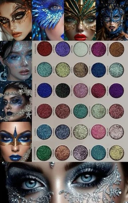 Kit de Maquillaje para SFX Cosplay Halloween Drag Queen Cross Dresser Paleta Brillo Foto 1 de 4