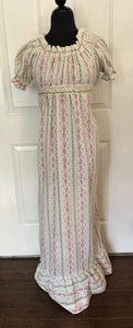 Vintage 70's Maxi Dress Hippie Hawaii Floral  Puff Sleeves Small Lexis Ltd READ - Picture 1 of 20