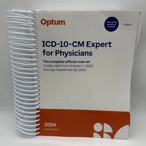 2024 ICD-10-CM Expert for Physicians - Spiral-bound, by Optum - Acceptable - Picture 1 of 3