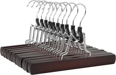 Amazon Basics Wooden Pants Hangers - Cherry, 10-Pack - Image 1 of 4