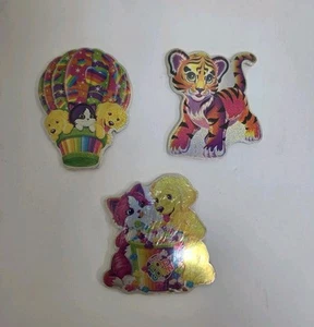 Set Of 3 Lisa Frank Die Cut Notepad 40 Sheet Cat Dog Tiger Shape - Picture 1 of 8