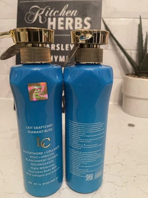 1x 💯% GENUINE LAIT SNAPCHAT DIAMOND BLUE GLUTATHIONE + COLLAGEN BODY MILK 500ML