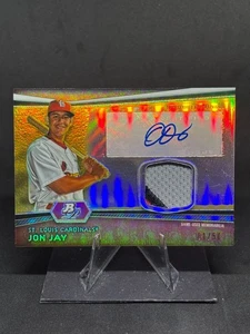 Jon Jay 2012 Bowman Platinum Auto Relic #AR-JJ Gold Refractor Patch /50  - Bild 1 von 3