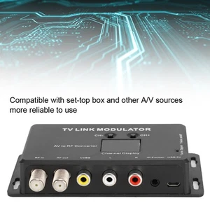 TM70 UHF TV LINK Modulator AV To RF Converter IR Extender With Channel Displ Fit - Bild 1 von 22