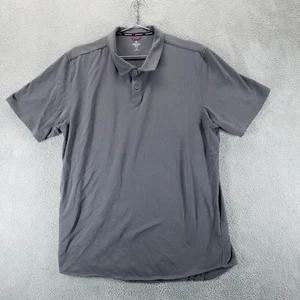 Polo Western Rise Para Hombre L Gris Manga Corta Rendimiento Golf Viaje - Imagen 1 de 8