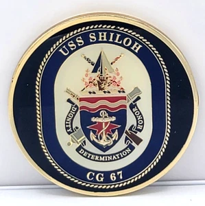 USS Shiloh CG 67, "Making Excellence A Tradition". Challenge Coin - Picture 1 of 4