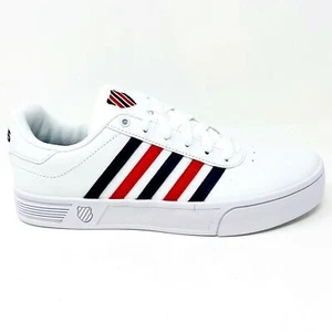 K-Swiss Court Lite Stripes White Corproate Womens Size 9.5 Sneakers 96149 113 - Picture 1 of 5