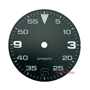 HOT 29mm Black Sterile Watch Dial Air King Style No Date Fit ETA2824 Miyota8215 - Picture 1 of 3