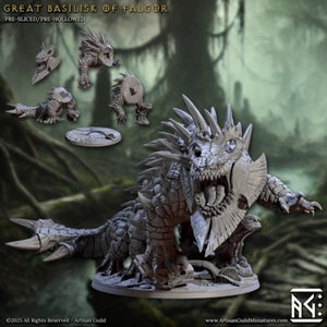 Epic Basilisk Boss - Wyvern Dragon Beast - Artisan Guild - Dungeons and Dragons - Picture 1 of 2