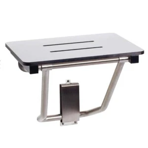 SEACHROME Folding Wall Mount Shower Seat Bench 28"W x 13.7"H Laminate in White - Picture 1 of 5
