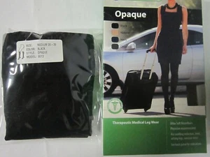 Health Mart Women's Compression Knee High Socks MED 20-30 mmHG Black Opaque 9013 - Picture 1 of 9