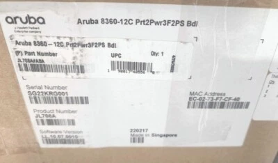 HPE ARUBA CX 8360 12-PORT 100G QSFP28 SWITCH JL708A JL721A – FULL WTY 🇺🇸✨🇺🇸✨ - Image 1 of 4