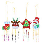 4pcs Xmas Tree Ornaments Wind Chime Making Material Holiday Wind Bell