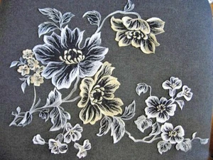 Flowers Set Dark Fantasy Handmade Embroidered Patch - Picture 1 of 1