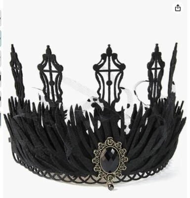 Diadema corona flor rosa vintage Vividsun estilo gótico tocado flor floral Foto 1 de 3