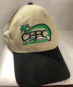 CFBC Golf Tournament Cap Hat Beige & Black Adjustable - Picture 1 of 4
